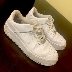 White Nike Air Force Ones Women’s size 10